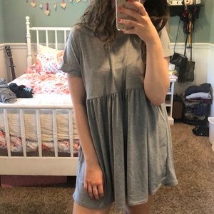Light grey loose babydoll dress